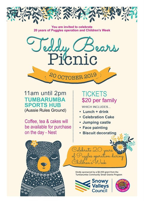 Puggles Teddy Bears Picnic Snowy Valleys