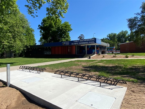 20241021 - Backwash tank with bike racks on top - Tumut pool upgrades.jpg
