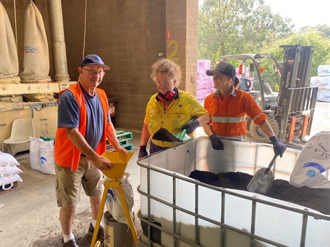 20241115 - Compost bagging - Valmar staff.jpg