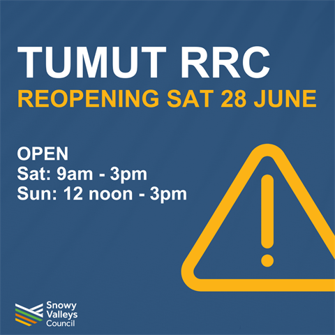 Tumut RRC reopening